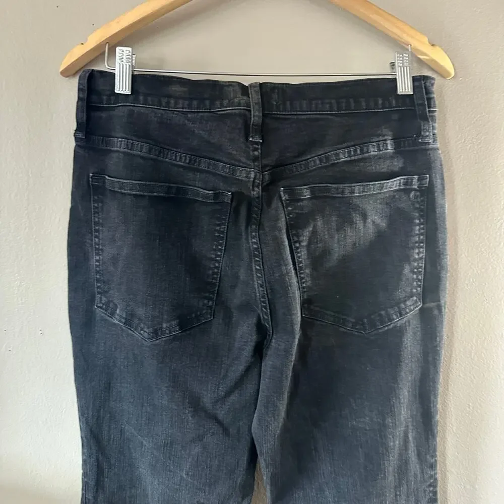 Skinny Flare Jeans in Black Frost Wash Size 31